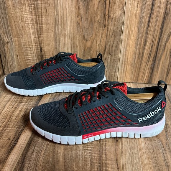 Reebok ZQuick Electrify Mens Running Shoes Black Red Nanoweb M43708 Size 9.5 - Picture 3 of 8